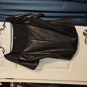 Womens Faux leather top
